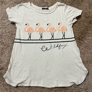 Wildfox flamingo t shirt size medium